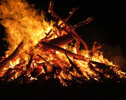 The New Year's Eve bonfire